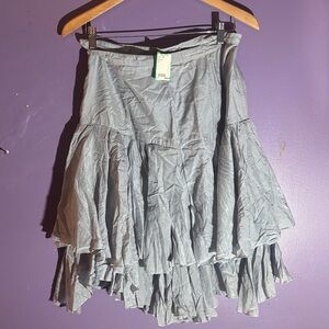 Chic Asymmetrical Gray Skirt